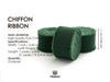 Chiffon Silk Ribbon 1" x 21 Yd (Dark Green) - Vitalizart