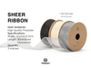 Organza Sheer Ribbon 1“ x 30 Yd (Cream White Black & Silver) - Vitalizart