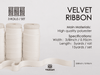 Velvet Ribbon With Wooden Spool 3/8" x 15 Yd (Ivory) - Vitalizart