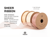 Organza Sheer Ribbon 1“ x 30 Yd (Rose Gold & Cream) - Vitalizart