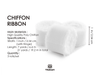 Chiffon Silk Ribbon 1" x 21 Yd (White) - Vitalizart