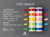 Double Faced Satin Ribbon 3/8" x 30 Yd (Rainbow Colors) - Vitalizart