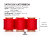 Silk Satin Ribbon with Wooden Spool 1.5" x 15 Yd (Red) - Vitalizart