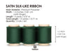 Silk Satin Ribbon with Wooden Spool 1.5” x 15 Yd (Dark Green) - Vitalizart