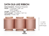 Silk Satin Ribbon with Wooden Spool 1.5” x 15 Yd (Rose Gold) - Vitalizart
