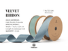 Double Faced Velvet Ribbon Set 1" x 15 Yd (Ivory & Dusty Green & Dusty Blue) - Vitalizart