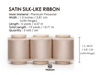 Silk Satin Ribbon with Wooden Spool 1.5” x 15 Yd (Light Nude) - Vitalizart