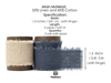 Cotton Linen Ribbon 1.5" x 10Yd (Beige & Blue) - Vitalizart