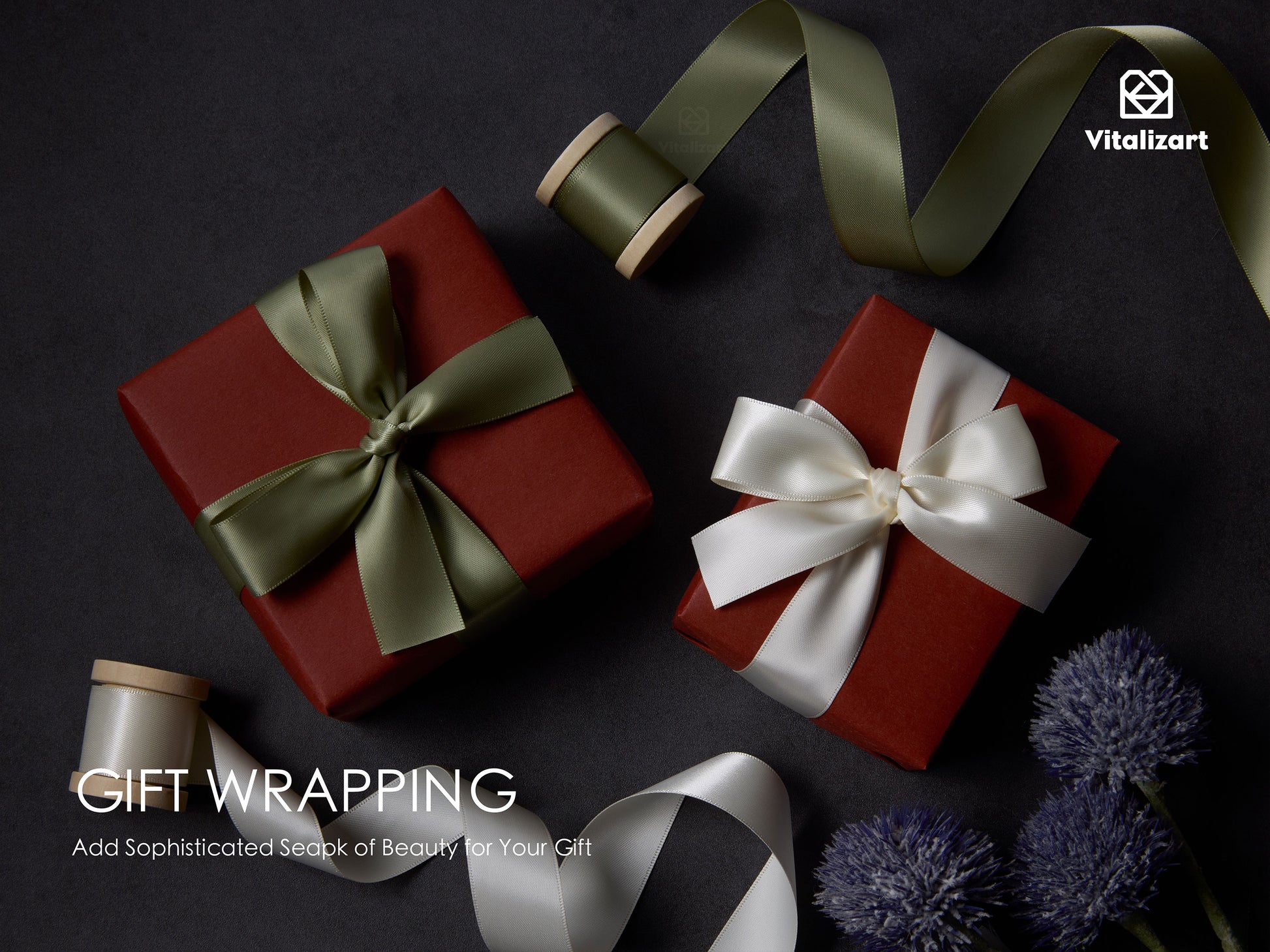 Double Faced Silk Like Satin Ribbon 1" x 30Yd (Festive Colors) - Vitalizart