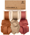 Vitalizart Ribbon Cotton Handmade Fringe 1" x 15 Yd  Pure Natural Cotton Ribbons (Fall Ribbon)