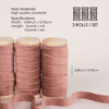 Velvet Ribbon With Wooden Spool 3/8" x 15 Yd (Rose Gold) - Vitalizart