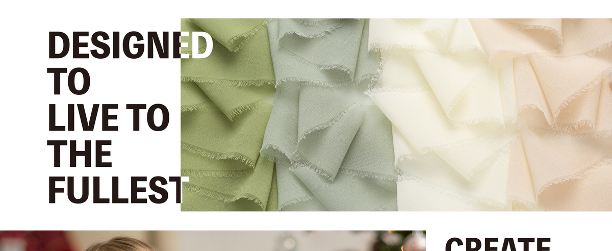 Layered olive, dusty green, ivory, and nude chiffon ribbon with frayed edges