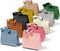 Mixed Colors Mini Paper Gift Bags with Ribbon Handles — Set of 10