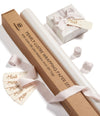 Wrapping Paper Set 30"x197" Pearly - Lustre With Silk Like Satin Ribbon & Gift Tags (White Paper & Light Nude Ribbons) - Vitalizart