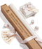 Wrapping Paper Set 30"x197" Pearly-Lustre With Silk Like Satin Ribbon & Gift Tags (White Paper & Light Nude Ribbons)