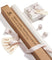 Wrapping Paper Set 30"x197" Pearly-Lustre With Silk Like Satin Ribbon & Gift Tags (White Paper & Light Nude Ribbons)