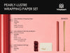 Wrapping Paper Set 30"x197" Pearly - Lustre With Silk Like Satin Ribbon & Gift Tags (Red Paper & Burgundy Ribbons) - Vitalizart