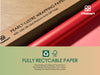 Wrapping Paper Set 30"x197" Pearly - Lustre With Silk Like Satin Ribbon & Gift Tags (Red Paper & Burgundy Ribbons) - Vitalizart