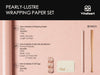 Wrapping Paper Set 30"x197" Pearly - Lustre With Silk Like Satin Ribbon & Gift Tags (Pink Paper & Pink Ribbons) - Vitalizart