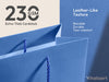 Blue & White Large Paper Gift Bags with Ribbon Bows — Set of 4