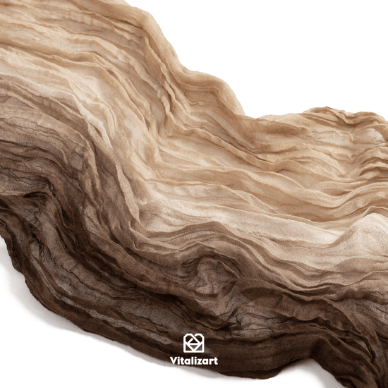 Cheesecloth Table Runner Gauze Boho Rustic 35 x 120 Inches (Nude Coffee Brown) - Vitalizart