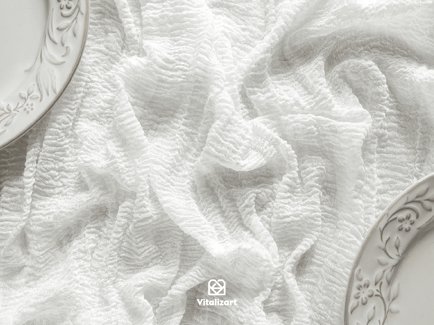 Cheesecloth Table Runner 35 x 120 Inches (Off White) - Vitalizart