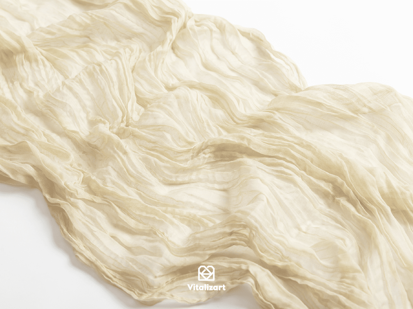 Cheesecloth Table Runner Gauze Boho Rustic 35 x 120 Inches (Cream White) - Vitalizart
