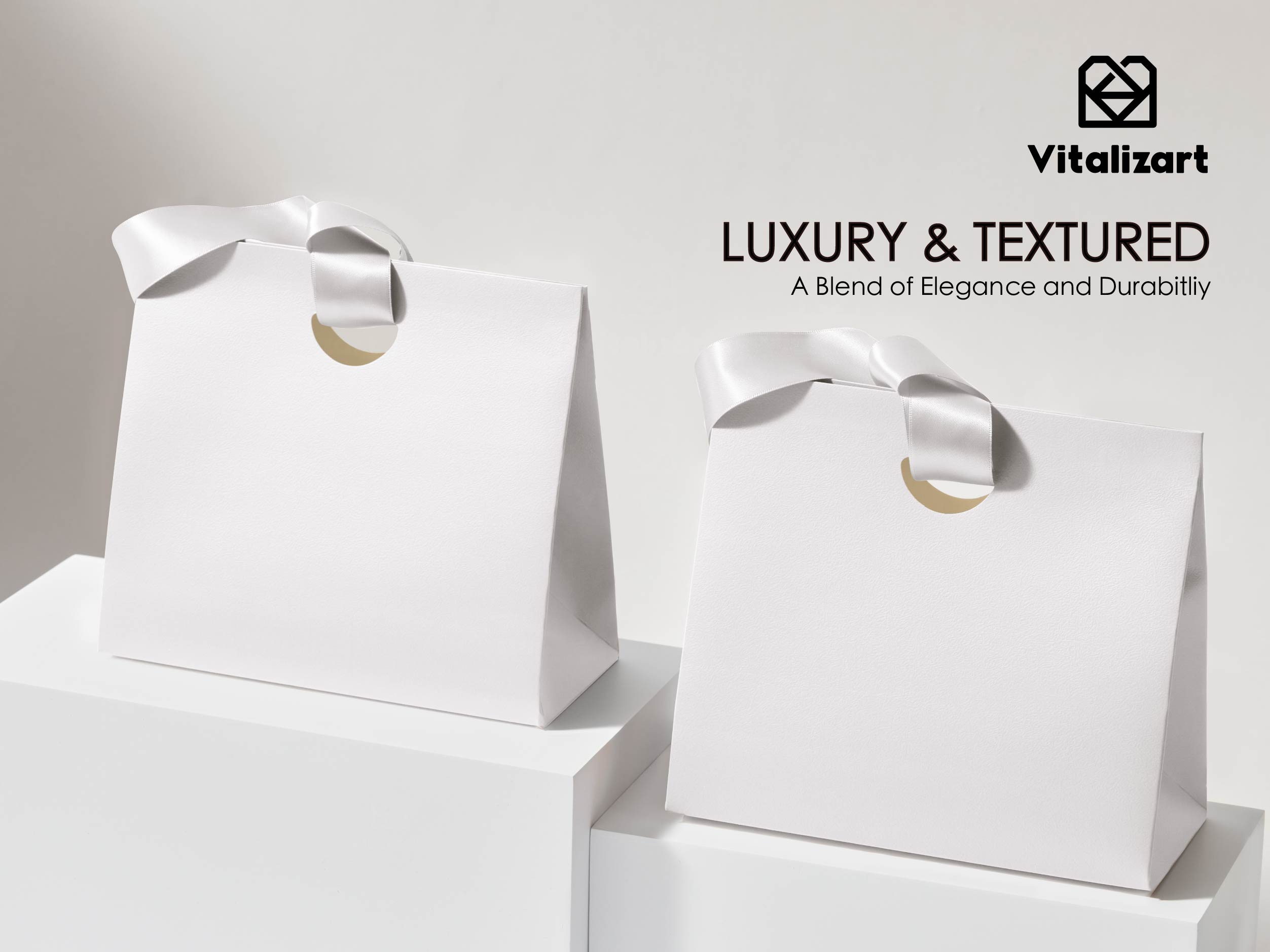 Vitalizart Paper Gift Bags With Ribbon Handles Set of 10 Black Bulk Reusable For Gift Wrap Girls Kids Birthday Bridal Shower Party Favors Goodie Bags Candy Christmas 6.1