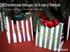 Christmas Small Paper Gift Bags with Ribbon Handles — Set of 30