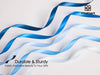 Double Face Satin Ribbon 3/8" x 50Yd (Navy Royal Dusty Baby Blue) - Vitalizart