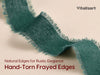 Vitalizart Ribbon Cotton Handmade Fringe 1" x 15 Yd  Pure Natural Cotton Ribbons (Christmas Ribbon)