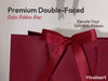 Burgundy Red Large Paper Gift Bags with Ribbon Bows — Set of 4 - Vitalizart