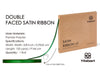 Ribbon for Crafts Double Faced Functional Satin Ribbon 3/8" x 100Yd (Green) - Vitalizart
