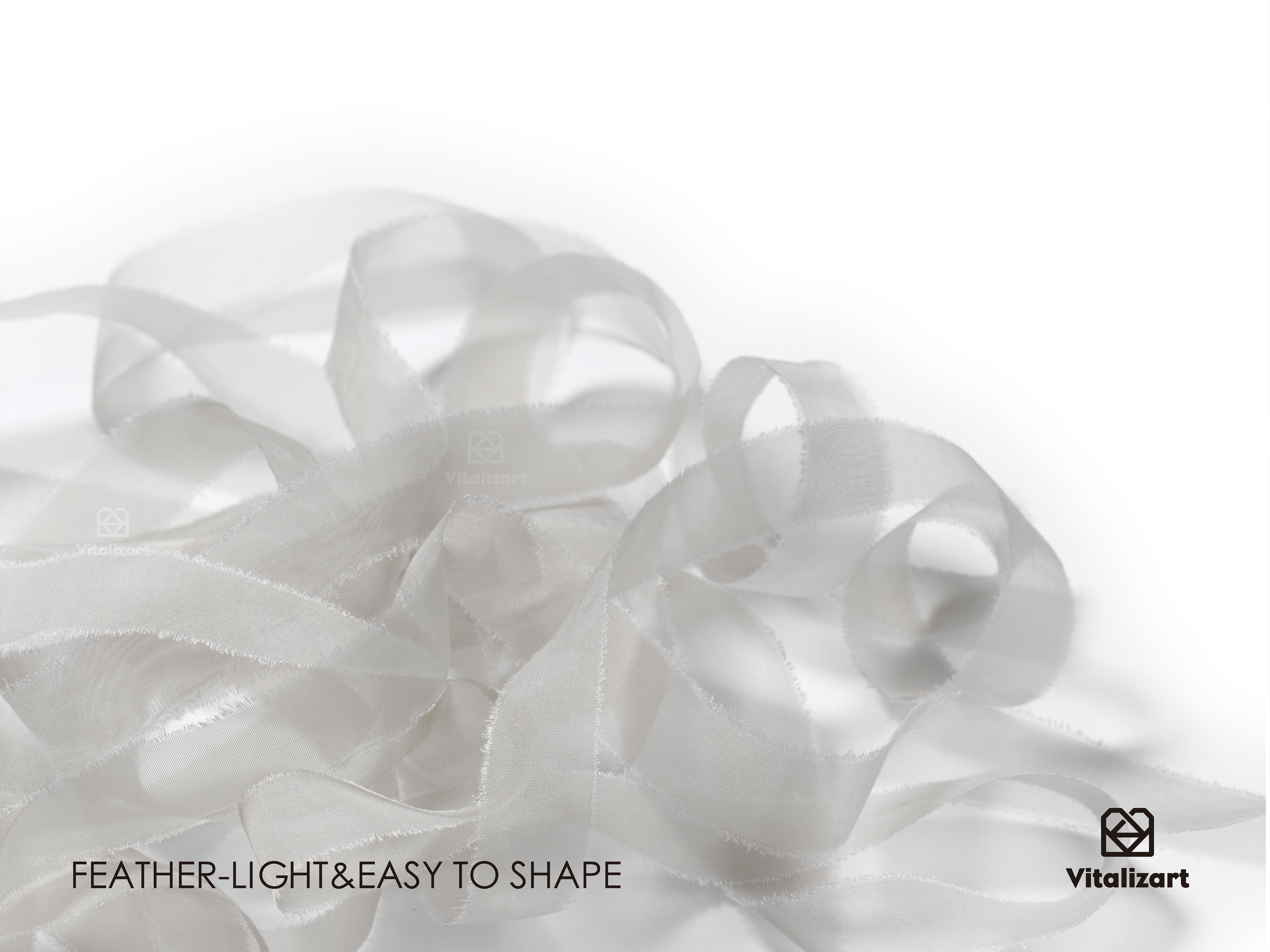Frayed Edges Silk Like Organza Ribbon 3/8