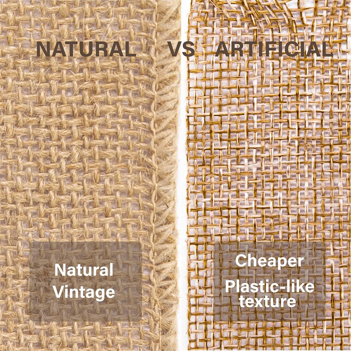 Burlap Ribbon Wired 1" x 12 Yd (Beige) - Vitalizart