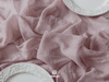 Cheesecloth Table Runner 35 x 120 Inches (Rosy Mauve) - Vitalizart