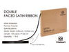 Ribbon for Crafts Double Faced Functional Satin Ribbon 3/8" x 100Yd (Black) - Vitalizart