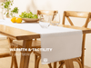 Cotton Linen Table Runner 14 x 72 Inches (Pure White) - Vitalizart