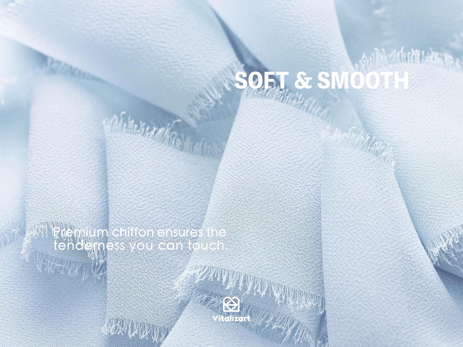 Chiffon Ribbon with Wooden Spool 2" x 15 Yd (Baby blue) - Vitalizart