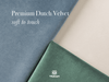 Double Faced Velvet Ribbon Set 1" x 15 Yd (Ivory & Dusty Green & Dusty Blue) - Vitalizart