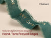 Vitalizart Ribbon Cotton Handmade Fringe 1" x 15 Yd  Pure Natural Cotton Ribbons (Merry Christmas)