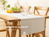 Cotton Linen Table Runner 14 x 72 Inches (Beige Cream) - Vitalizart