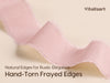 Vitalizart Ribbon Cotton Handmade Fringe 1" x 15 Yd  Pure Natural Cotton Ribbons (Pink)
