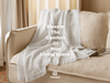 Lightweight Throw Blanket 50" x 60" (White) - Vitalizart