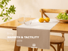 Cotton Linen Table Runner 14 x 36 Inches (Nude Tan) - Vitalizart