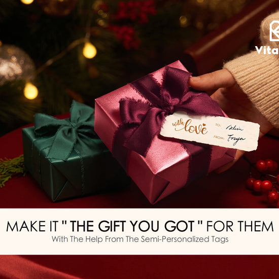 Wrapping Paper Set 17"x197" Pearly-Lustre With Silk Like Satin Ribbon & Gift Tags (Burgundy Paper & Burgundy Ribbons) - Vitalizart