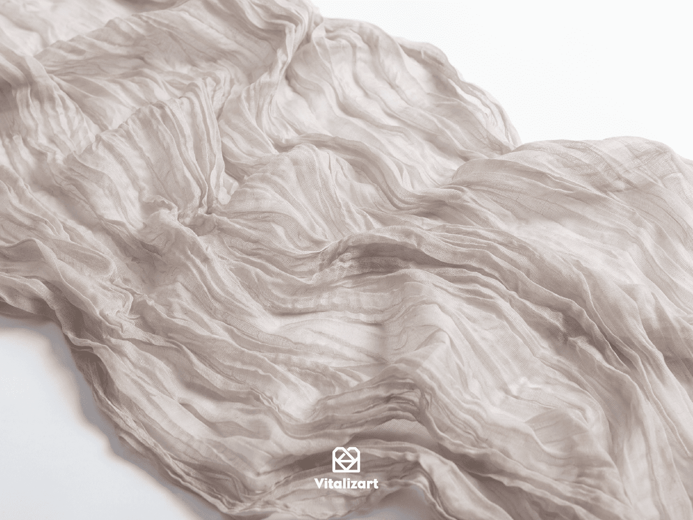 Cheesecloth Table Runner Gauze Boho Rustic 35 x 120 Inches (Beige Nude) - Vitalizart