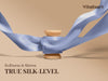 Vitalizart Silken Lustre Ribbon 1" x 15 Yards, Champagne & Nude Silky Satin Ribbon with Subtle Sheen (Dusty Blue)