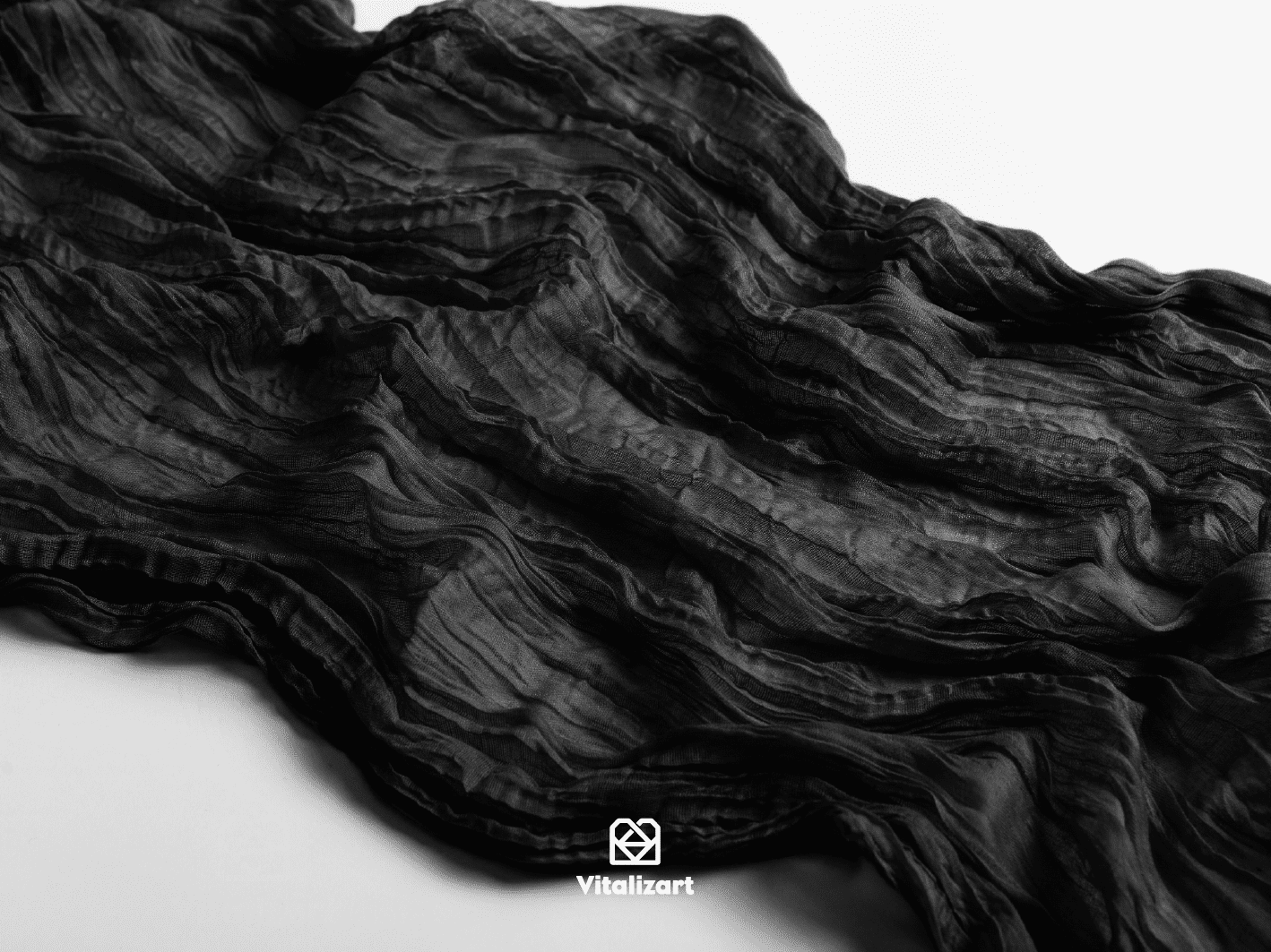 Cheesecloth Table Runner Gauze Boho Rustic 35 x 120 Inches (Black) - Vitalizart