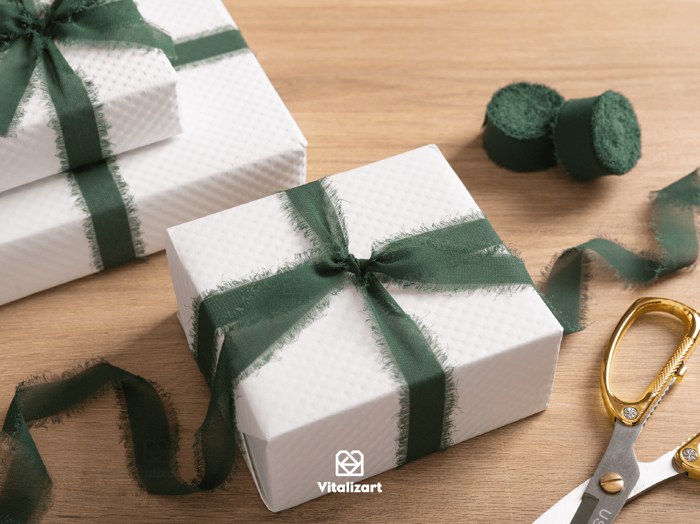 Chiffon Silk Ribbon 1" x 21 Yd (Dark Green) - Vitalizart